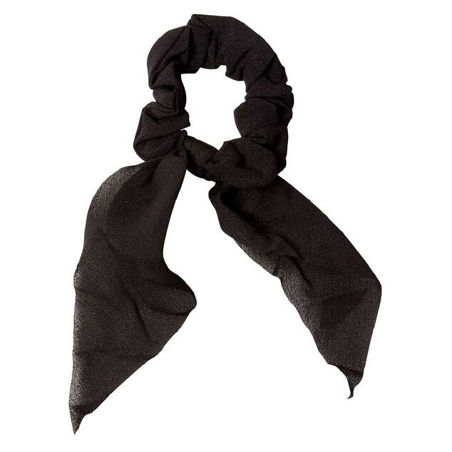 Chouchou effet tissu noué noir