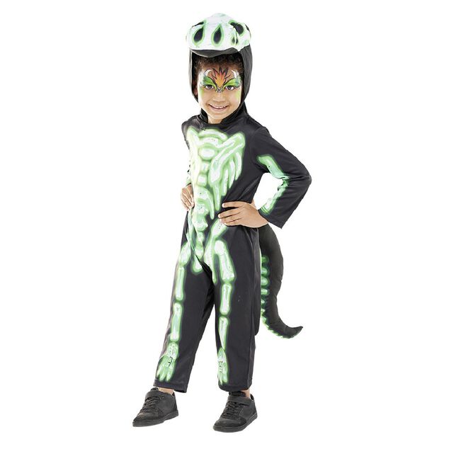 D&eacute;guisement enfant Halloween dragon noir et vert 7/10 ans