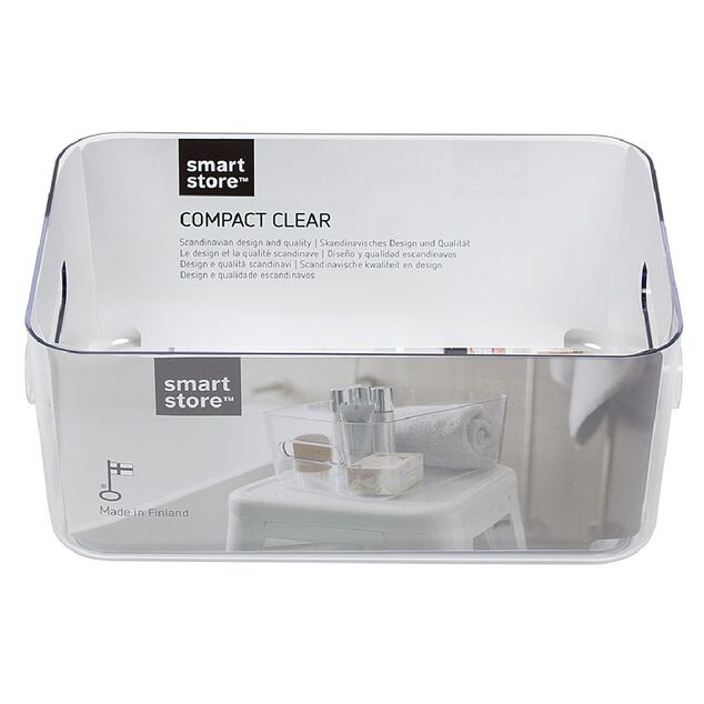 Bo&icirc;te de rangement en plastique transparent SmartStore Compact Clear M