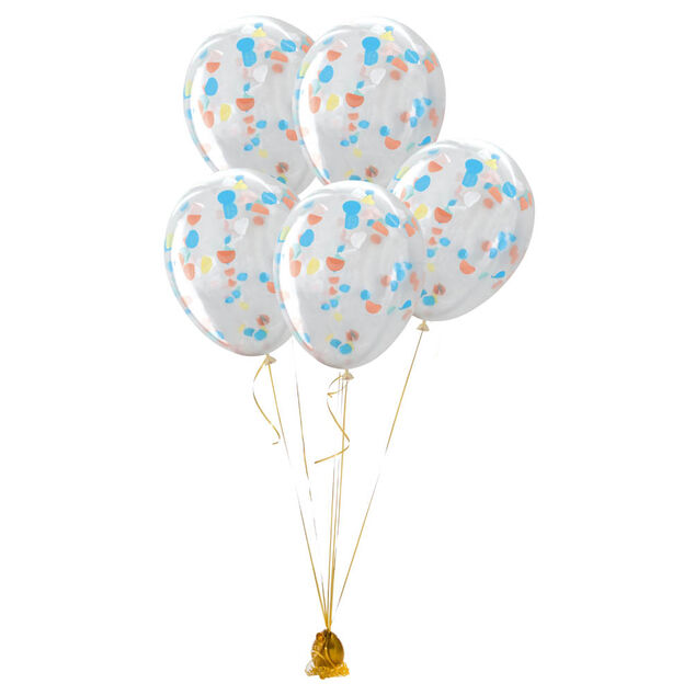 Ballon et ses confettis x6