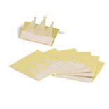 Porte nom en papier motifs sapin de Noël doré 8 pièces