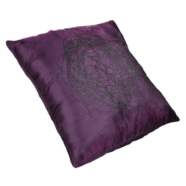 Housse de coussin effet satin&eacute;