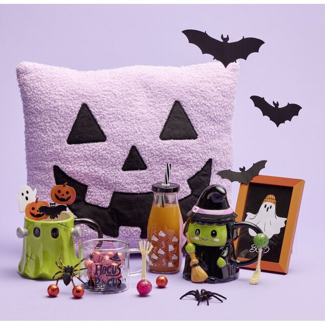 D&eacute;coration g&acirc;teau Halloween x5 bambou et papier nid d'abeille L13cm