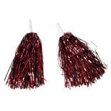 Pompon rouge brillant L18cm x2