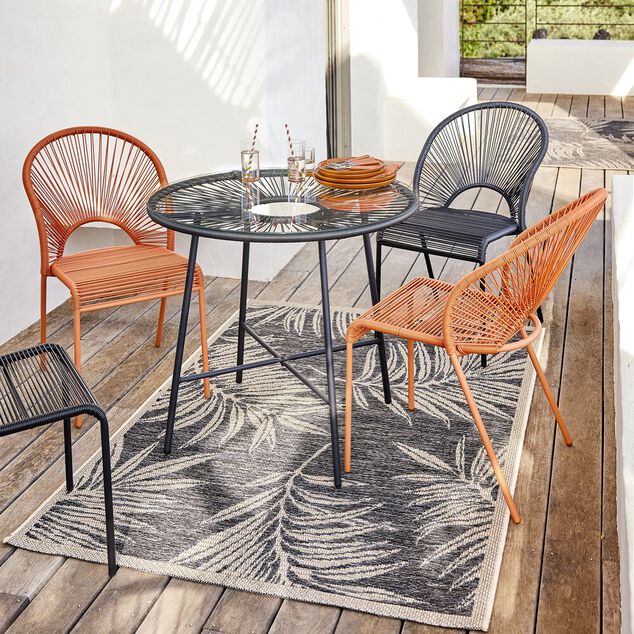 Chaise Urban filaire noir 49x48,5xH88cm