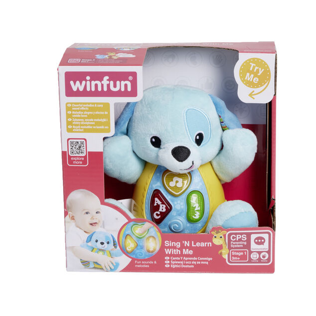 Peluche ourson lumineux et sonore 19,5x12xH16cm