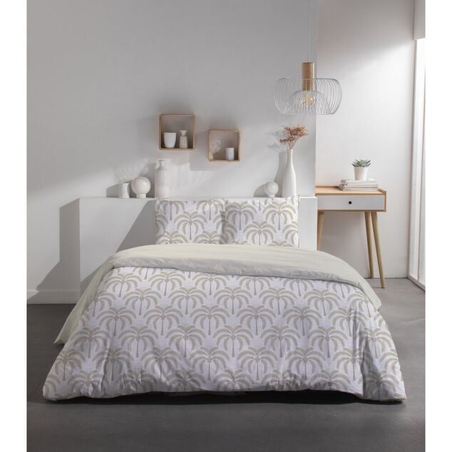 Parure de lit 220x240cm 2 personnes micro lav&eacute;e &agrave; motifs (3 mod&egrave;les)