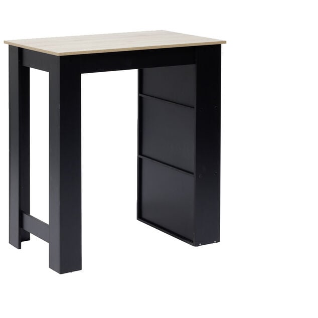 Mange debout bois et m&eacute;tal noir 60x100xH105cm