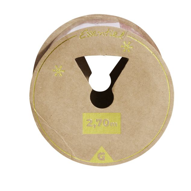 Rouleau ruban imprimé sucre d'orge rouge et blanc 2,7m