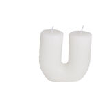 Bougie forme U 8x3,3xH7,5cm - 3 coloris