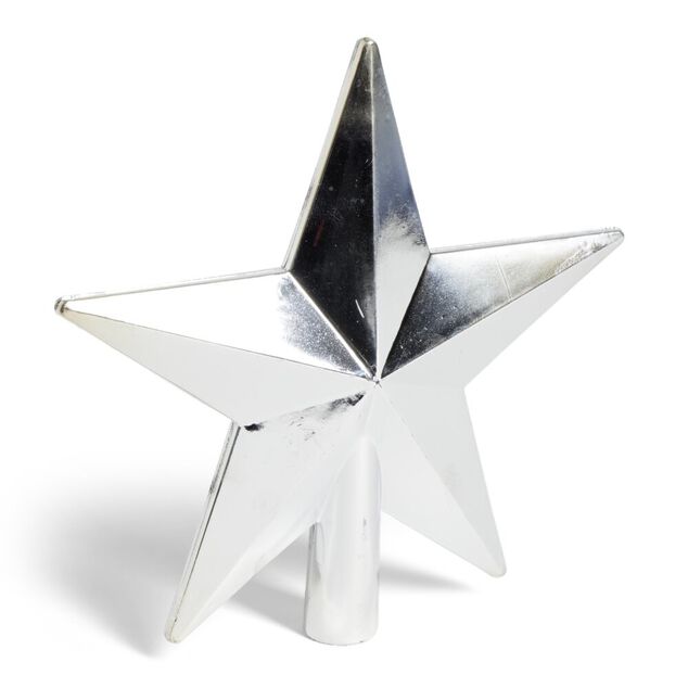 Cimier étoile argenté 20x20cm