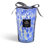 Bougie en verre souffl&eacute; Air Marin 150h &Oslash;14,5xH24cm bleu