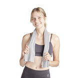 Serviette de sport grise 100x30cm polyester