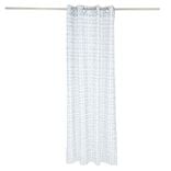 Voilage polyester 140x240cm imprim&eacute; bleu