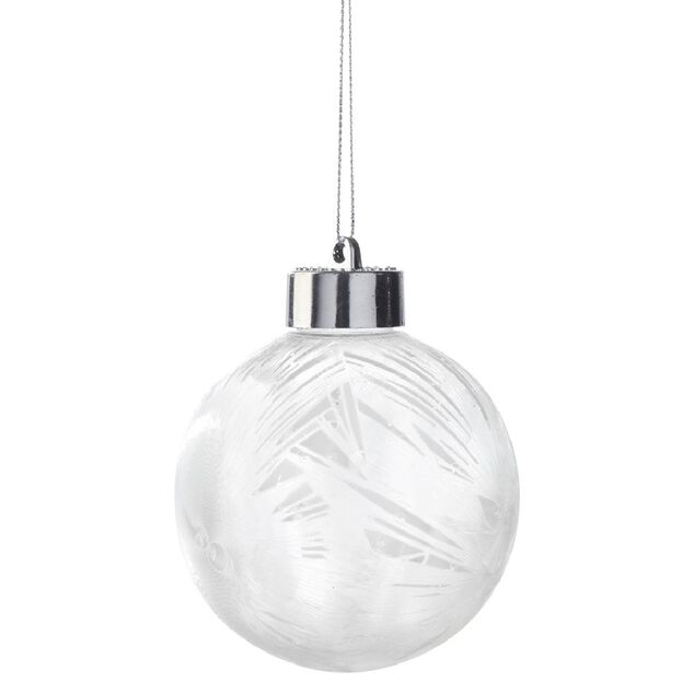 Boule de No&euml;l &agrave; effet givr&eacute;