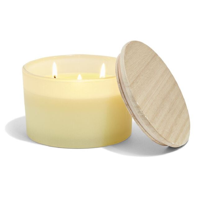Bougie citronnelle verre et bois