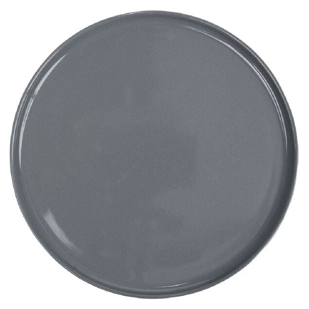 Assiette ronde plate Nordic porcelaine gris &Oslash;28cm