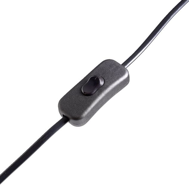 Lampadaire noir et orange H150cm