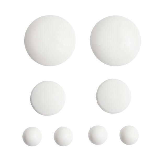 Lot de 8 butées adhésives plastique blanc