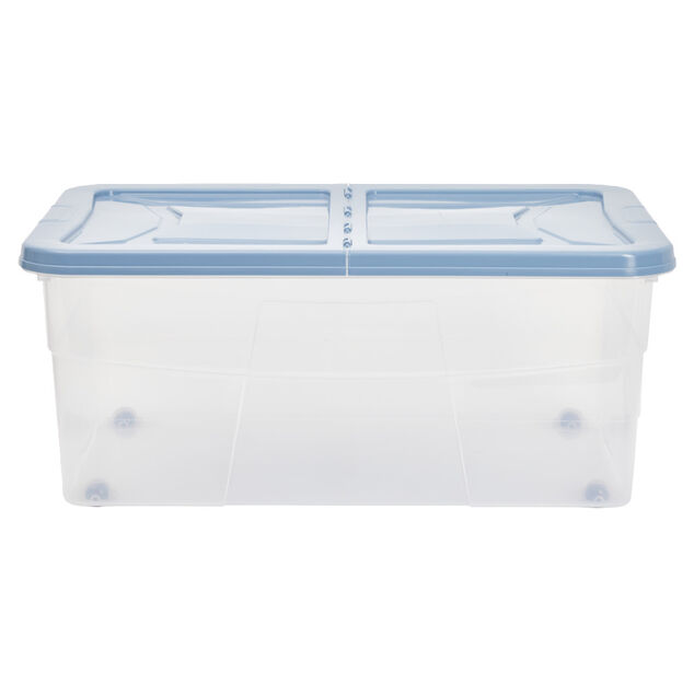 Box dessous de lit bleu 45L