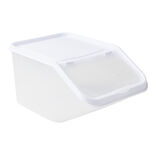 Bo&icirc;te alimentaire avec couvercle et cuill&egrave;re plastique blanc 23x13,5xH17,5cm