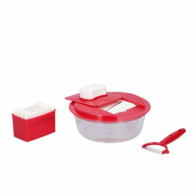 Mandoline et r&acirc;pe multifonctions 7 pi&egrave;ces