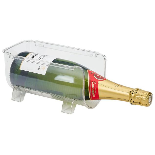 Bac porte-bouteille transparent pour frigo