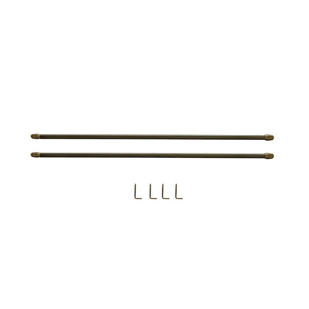 Tringle de vitrage Extensible 50-80 cm m&eacute;tal dor&eacute; x2