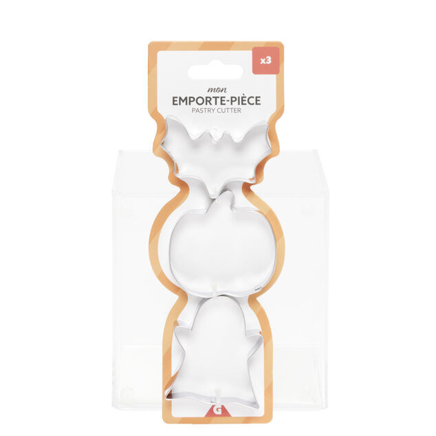 Lot de 3 moules &agrave; cookie en inox &Oslash;6cm
