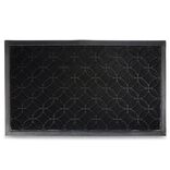 Tapis d'entr&eacute;e ext&eacute;rieur antid&eacute;rapant 75x45cm polyester et caoutchouc noir
