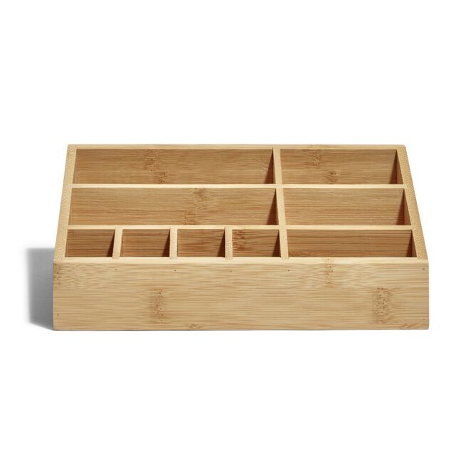 Rangement cosm&eacute;tique en bambou