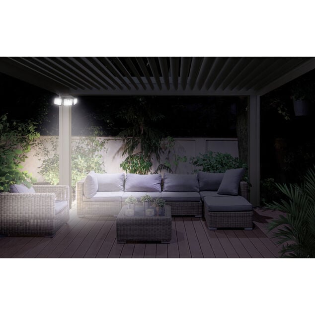 Lampe solaire triple LED 550 lumens d&eacute;tecteur de mouvement