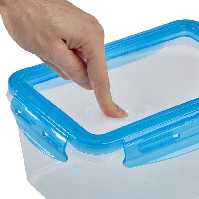 Bo&icirc;te alimentaire en plastique avec couvercle flexible en silicone x2