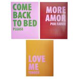 Affiche papier rose, rouge et orange 30x40cm