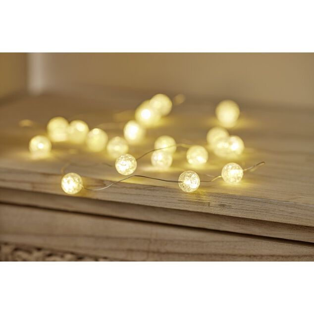 Guirlande lumineuse 20 LED blanc chaud 2,2m