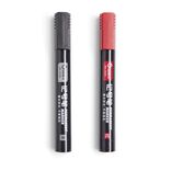Lot de 2 marqueurs rouge et noir