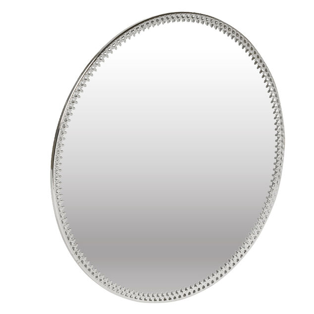 Plateau miroir support bougie en fer dor&eacute; ou argent&eacute; &Oslash;20cm (2 mod&egrave;les)