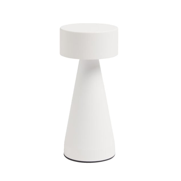 Lampe de table Squari USB tactile blanche &Oslash;9,5xH22,5cm