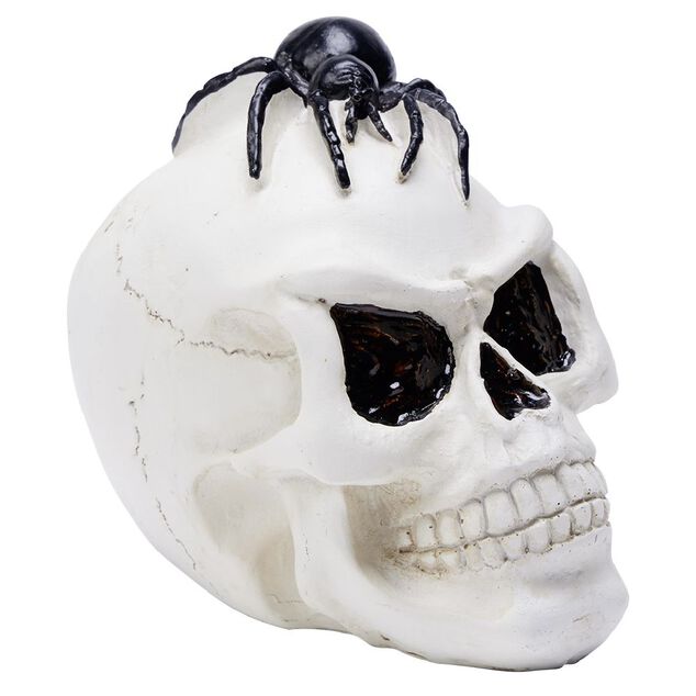 T&ecirc;te de mort Halloween en polyr&eacute;sine