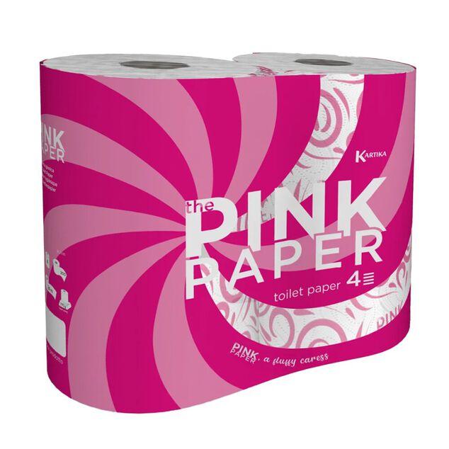 Papier toilette Pink Paper 4 rouleaux 3 plis