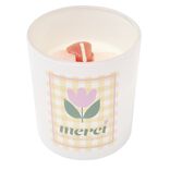 Bougie Merci pour cette ann&eacute;e rose senteur vanille