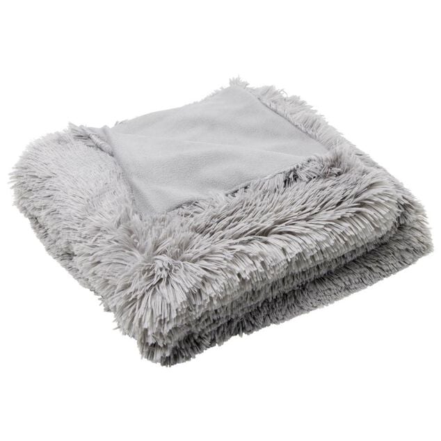 Plaid shaggy doublure polaire 152 x 127 cm