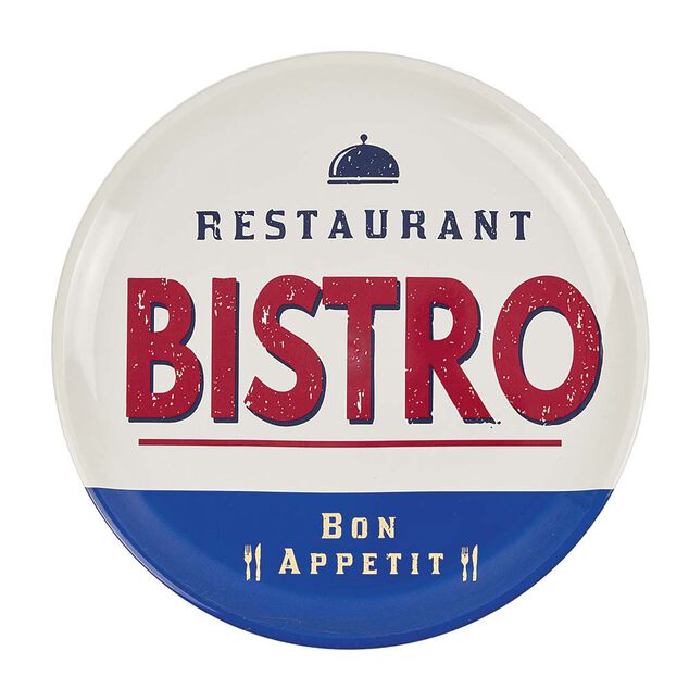 Plateau rond style vintage