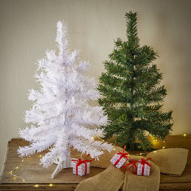 Sapin de Noël artificiel blanc Ø27xH50cm