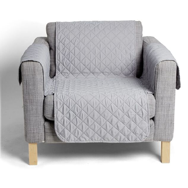 Protège fauteuil L165xH179cm molleton gris foncé