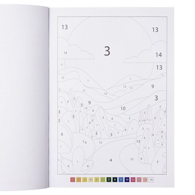 Livre de coloriage par num&eacute;ros 48 pages (3 mod&egrave;les)