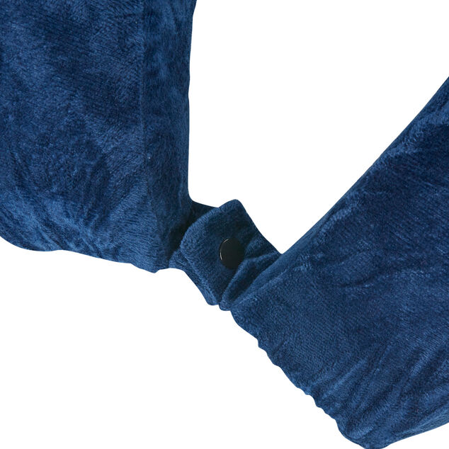 Coussin &agrave; m&eacute;moire de forme pour le cou bleu marine