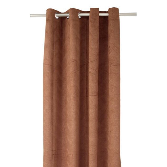 Rideau &agrave; oeillets emboss&eacute; polyester uni 140x240cm (3 mod&egrave;les)