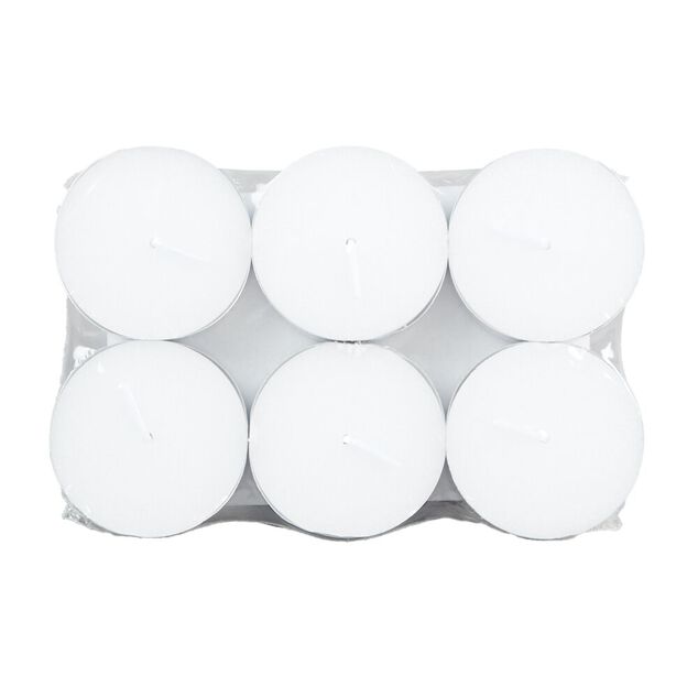 Bougie chauffe-plat 9H x6 ronde blanche