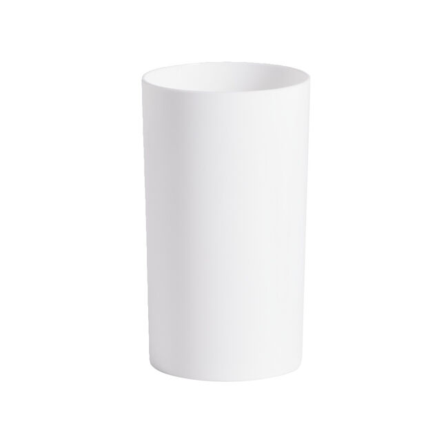 Gobelet salle de bain plastique blanc Ø6,5xH12cm